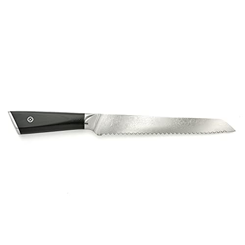 Mercer Culinary M13789 Premium Grade Super Steel, 8-Inch Serrated Bread Knife, G10 Handle - style: Serrated Bread Knife G10 Handle 8 Inch