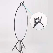 WELLAMKING 2PCS Photo Studio Reflector Holder 180 Rotation Heavy Duty Tripod Metal Clamp Holder with 1/4" & 3/8" Screw Adapter for Photo Studio Screen Backdrop Umbrella Light Stand - style: Metal Clamp Holder