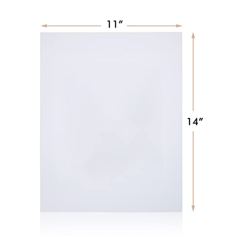 Falling in Art 50 Pack Acid-Free Mat Boards - 11x14 Uncut White Backing Boards, 4 - Ply Thickness Backer Boards for Photos, Pictures, Frames, Artworks and Prints - size: 11*14-50 Pack