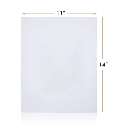 Falling in Art 50 Pack Acid-Free Mat Boards - 11x14 Uncut White Backing Boards, 4 - Ply Thickness Backer Boards for Photos, Pictures, Frames, Artworks and Prints - size: 11*14-50 Pack