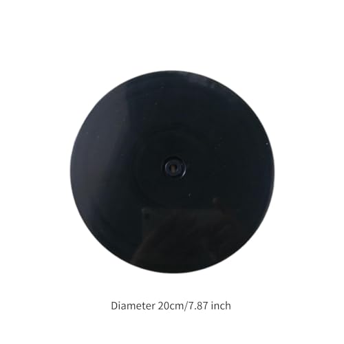 360 Degree Rotating Display Stand for Photos and Props with Acrylic Base for Various Settings, Black - color: Black
