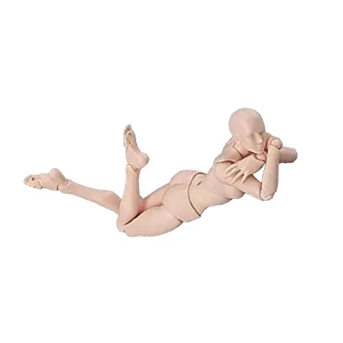 Action Figure Body, Customizable Poses Movable PVC Drawing Mannequin with Holder, Desktop Decoration Painting Photography Props, Skin Color #12 - color: Skin Color #12