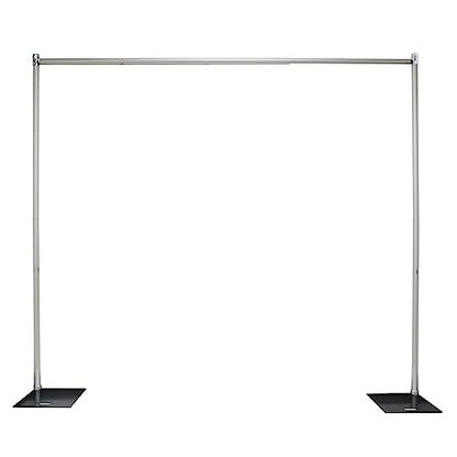 Pipe and Drape Backdrop Photobooth Wedding Party Convention Tradeshow Kit Framework ONLY (8x12Fixed) Upgraded Version - size: 8x12Fixed