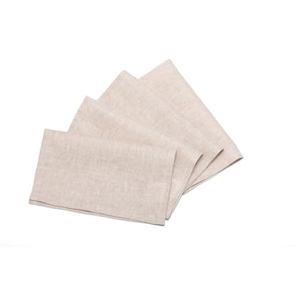 100% Linen Washcloths with Hang Loop– 4-Pack 9x12.5 Inch | Pure Flax Face Cloths for Bathroom, Cleaning & Travel – Exfoliating, Quick-Drying, and Built to Last - size: Washclothes(9"x12.5")