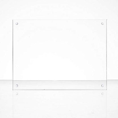 B&NN Acrylic Picture Frame Floating Look，3MM + 3MM Thickness Clear Photo Frame ，Desktop Frameless Display ，Self Standing (5x7) - size: 5" x 7"