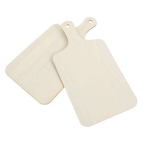 2Pcs Wooden Chopping Boards Mini DIY Bread Trays for Christmas Thanksgiving for Crafts Serving with Natural Texture Photography Prop