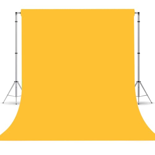 Yellow Photo Backdrop, Photo Booth Portrait Photography Backdrops, Studio Yellow Backdrop for Photoshoot Streaming Video Shooting 5x7ft - color: Yellow, size: 5x7 FT