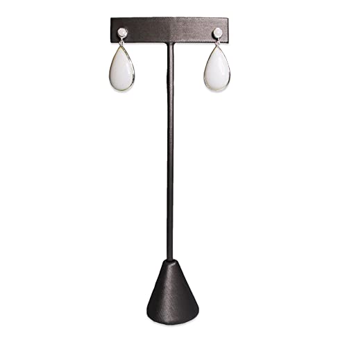 6Pcs Set Earring T Stand Display Set, Jewelry Display Stand for Showroom and Tradeshow Showcase Displays, various materials, 4 1/2 H in; 5 3/4 H in; 6 3/4 H in (Steel Grey) - color: Steel Grey
