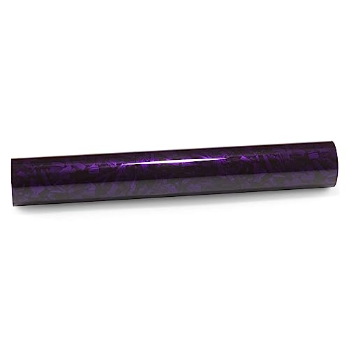 PET Marble Forged Carbon Fiber Textured Gloss Royal Purple Vinyl Wrap Auto Car Sticker Decal Film Sheet Bubble Free Air Release Technology with Tool Set 5FTx8FT - size: 5FT x 8FT