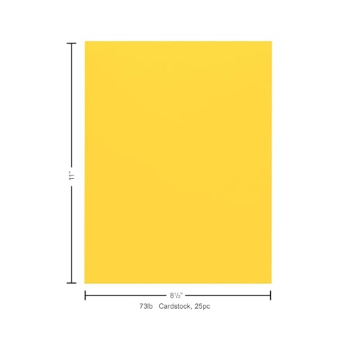 Cdstk Muslin 8.5x11 73lb 25pc Pk Canary Yellow - color: Canary Yellow