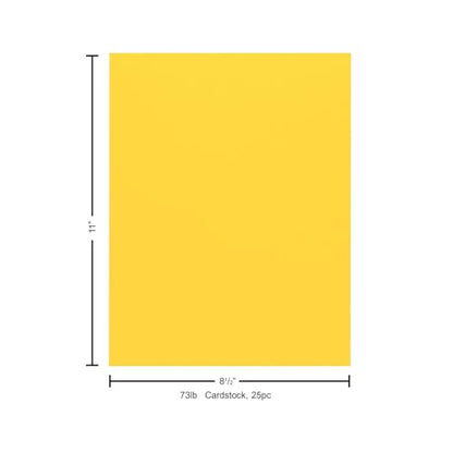 Cdstk Muslin 8.5x11 73lb 25pc Pk Canary Yellow - color: Canary Yellow