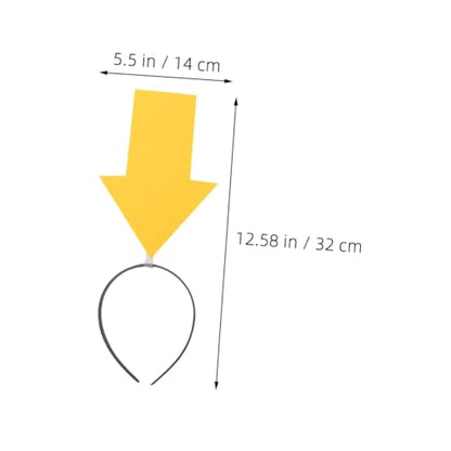 Uonlytech 2pcs Halloween Photo Booth Hairbands with Yellow Arrow and Exclamation Mark Headpieces, Silly Carnival Costume Accessories for Parties and Themed Events