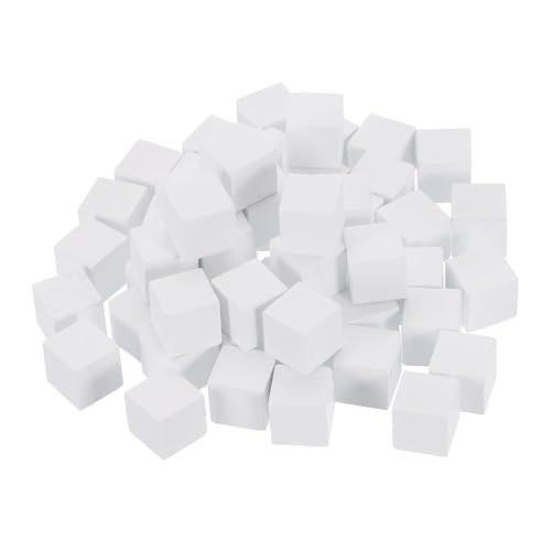uxcell 100Pcs Wood Blocks for Crafts, 3/8 Inch Unfinished Wooden Cube Pine Wood Square Block for DIY Craft Projects, White - color: White, size: 3/8"