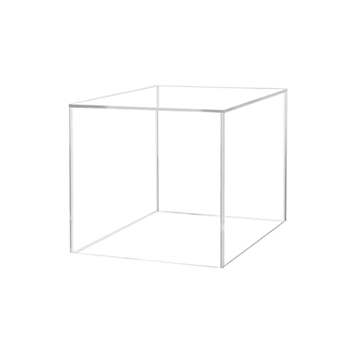 Marketing Holders 5" Acrylic Display Riser Box with One Open Side Versatile Clear Square Retail Merchandise Storage Bin or Product Platform - color: 5" Clear