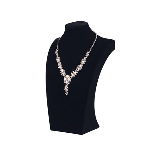 3Pcs Necklace Bust Stand for Selling, Black Velvet Necklace Display Holder, Jewelry Necklace Organizer Rack for Shop Store Exhibition Show (9" Height) - color: Black Velvet, size: 9" Height (3pc)
