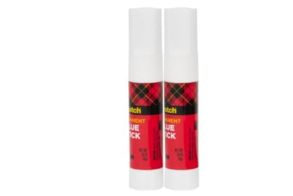 Scotch Permanent Glue Sticks, Acid-Free Non-Toxic Adhesive (2-Pack) – Strong & Fast Bond, No-Mess Application for Paper, Photos, Crafts