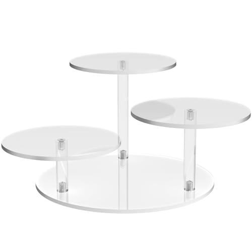NiHome Clear Acrylic Display Stand for LEGO Botanical Collection Sets, Multi-Tier Showcase Figurine Display Shelf Riser for Collectibles and Room Decor, Perfume Riser Holder, Tabletop Plant Stand - color: Clear,1 PCS