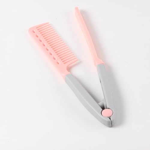 3pcs Foldable V-shaped Hairdressing Straightener Combs for Salon Flat Ironing, Portable Hair Styling Tools for Women and Men
