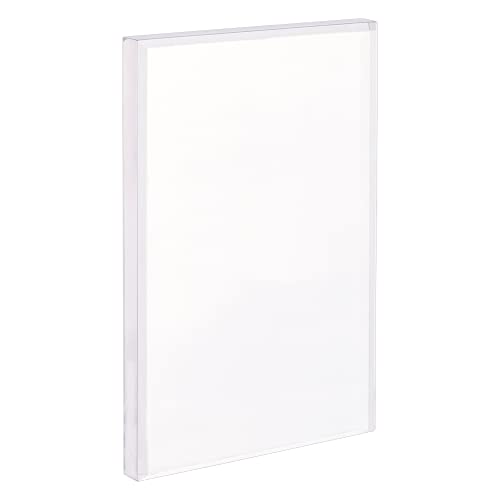 FINGERINSPIRE Acrylic Beveled Display Base 6"x 4"x 0.5"(LxWxH) Clear Acrylic Display Block Rectangular Jewelry Display Stand Acrylic Solid Display Holder for Home Decor Showing Photography Props - color: Clear Beveled Rectangular