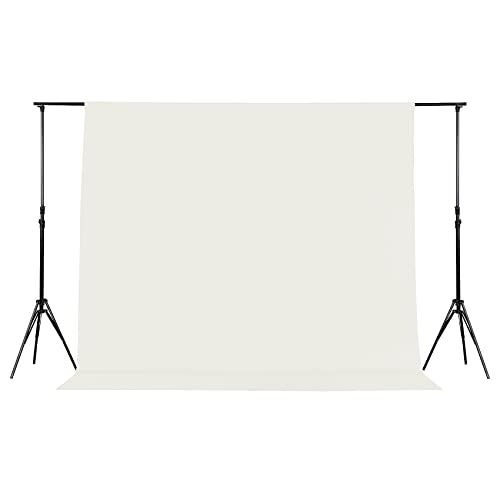 Joccun 7X10FT Ivory Backdrop Background for Photography,Polyester Backdrop Curtain Background Screen for Photography,Photoshoot,Video Recording,Studio(7X10ft,Ivory) - color: Ivory, size: 7FTx10FT