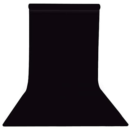 Seamless Photogrphy Background Paper, Paper Backdrop Roll for Photoshoot, 53" x16', Jet - color: Jet, size: 53"x16'