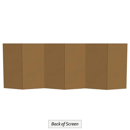 3 ft. Short White Temporary Cardboard Folding Screen - 6 Panels - size: 3 ft Short - 6 Panel