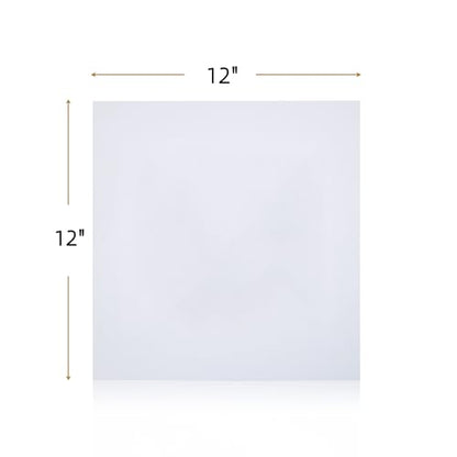 Falling in Art 50 Pack Acid-Free Mat Boards - 12x12 Uncut White Backing Boards, 4 - Ply Thickness Backer Boards for Photos, Pictures, Frames, Artworks and Prints - size: 12*12-50 Pack