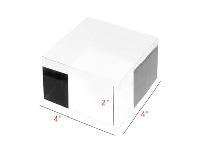 Clear Polished Acrylic Cube Display Block Jewelry Stand Ring Showcase Holder (2" x 4" x 4") - size: 2" x 4" x 4"