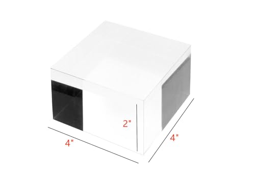 Clear Polished Acrylic Cube Display Block Jewelry Stand Ring Showcase Holder (2" x 4" x 4") - size: 2" x 4" x 4"