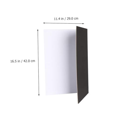 Collapsible Photography Reflective Cardboard Board with Silver White Black Surfaces, Portable Photo Backdrop for Studio and Outdoor Lighting, Tabletop Photo Shoot Reflector Tool