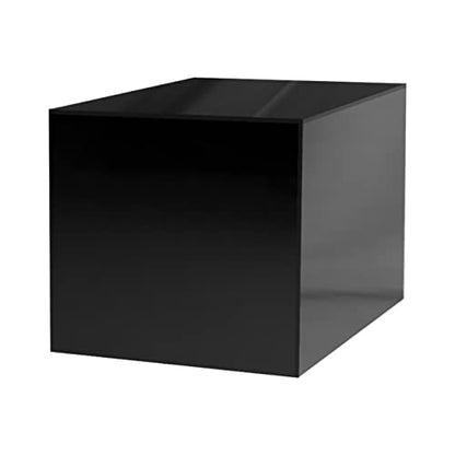 Acrylic Display Box with One Open Side 7" Black Versatile Square Plastic Merchandise Storage Bin or Retail Product Riser by Marketing Holders