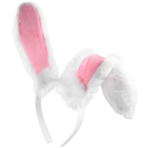 Plush Bunny Ears Headband for Easter Accessory for Girls Cute Cosplay Prop for Parties and Festivals for Easter Celebrations