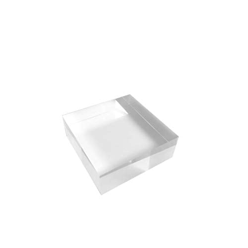 1X6X6 Clear Polished Acrylic Cube Acrylic Square Display Block Acrylic Jewelry Display Stand Ring Showcase Display Holder - size: 1"x6"x6"