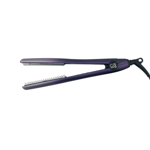 CAJ Beauty Flip & Bend Style Iron in Violet Ombre, Thermatru Technology, 1" Titanium Floating Teeth Comb, Automatic Shut-Off, Color-Coded LED Lights for Easy Temperature Indication - color: Violet Ombre