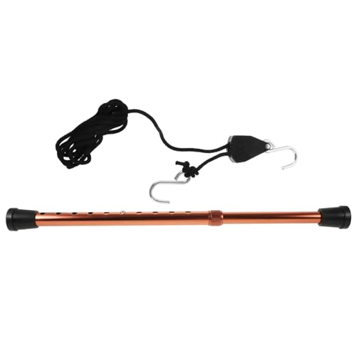 Telescoping Car Hood Prop Rod Aluminum Alloy Hood Support Bar with Hook Hanging Rope for Automotive Repair Easy to Use Holder Tool