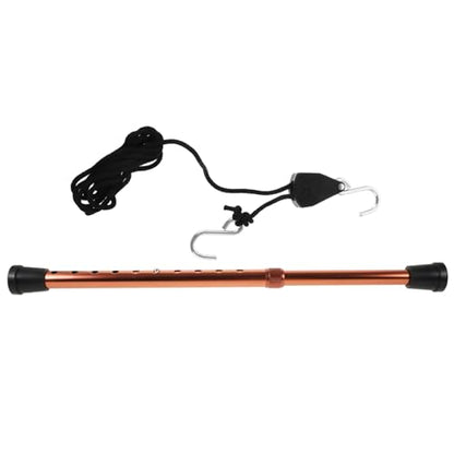 Telescoping Car Hood Prop Rod Aluminum Alloy Hood Support Bar with Hook Hanging Rope for Automotive Repair Easy to Use Holder Tool