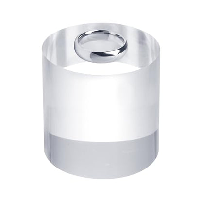 uxcell Acrylic Cylinder Display Blocks, 60 x 60 mm/2.4" x 2.4" Clear Jewelry Display Base Polished Cube Riser Stand Display Holder Base for Ring Jewelry Cosmetics Crafts - size: 60 x 60mm