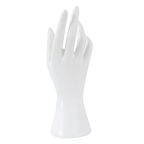 Framendino, Female Mannequin Hand Jewelry Display Holder Stand for Bracelet Necklace Ring Plastic (White, 1 Pack) - color: White, size: 1 Pack