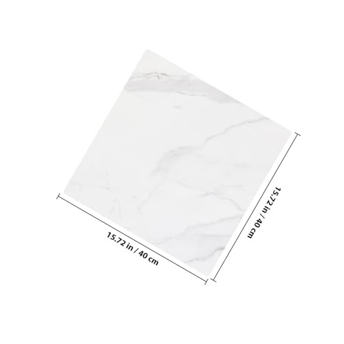 DOITOOL 2pcs 40x40cm Mini PVC White Marble Photography Backdrops for Product and Food Photography, Reusable Photo Background Boards for Cosmetics and Baking Flat Lay
