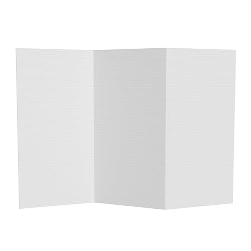 3 ft. Short White Temporary Cardboard Folding Screen - 3 Panels - size: 3 ft Short - 3 Panel