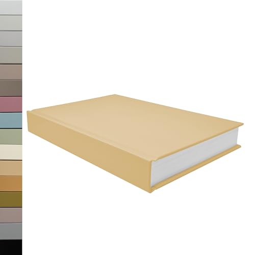 CovoBook™ Blank Hardcover | Premium Sketchbook Journal Guest Book | Photo Prop Home Decor (Wheat, Size 9) - color: Wheat, size: Size 9