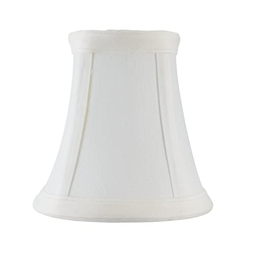 EFINEHOME Mini Lamp Shade Clip On Bulb for Candelabra Bulbs- Barrel Fabric Shade ONLY for Candle Bulbs Chandelier Wall Lamp DIY Lighting Accessories (1, White) - color: White