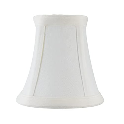 EFINEHOME Mini Lamp Shade Clip On Bulb for Candelabra Bulbs- Barrel Fabric Shade ONLY for Candle Bulbs Chandelier Wall Lamp DIY Lighting Accessories (1, White) - color: White