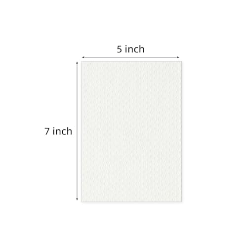 Falling in Art 50 Pack Embossed Backing Board, 5x7 Acid-Free Mat Boards, 4 Ply Thickness Uncut White Backing Boards for Photos, Pictures, Frames, Artworks and Prints - size: 5x7 - 50 Pack