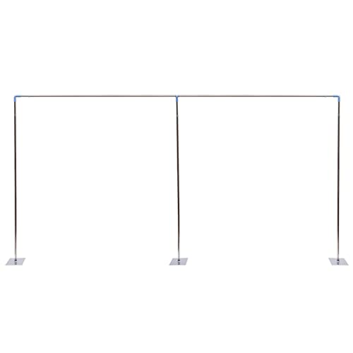 10x20ft Backdrop Stand Pipe Kit, Curtain Frame Professional Background Support Telescopic Stainless Steel Wall Shelf Photo Stand Kits for Wedding Party Celebration Photography - color: Silver, size: 10 x 20 FT