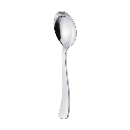 Party Essentials Disposable Plastic Cutlery/Heavy-Duty Flatware/Silverware for All Events, 100-Count(Pack of 1), Shiny Silver Soup Spoons - color: Shiny Silver Soup Spoons, size: 100-Count(Pack of 1)
