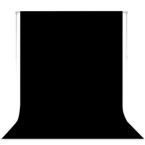 Black Backdrop for Photoshoot, Professional Photo Backdrop Background Curtain for Product Photography, Portraits, Wedding, Party, Live Streaming Video Recording 7X10 FT - color: Black, size: 7X10 FT