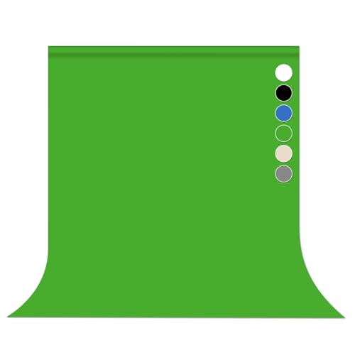 Green Screen Backdrop，Chromakey Virtual GreenScreen Background Sheet，Fabric Wrinkle Resistance Photo Background for Photo Studio Shooting Props，5x7FT - color: Green, size: 5x7ft