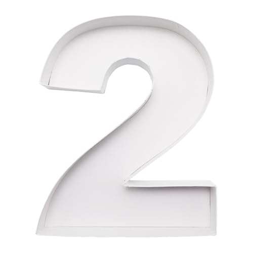 Charcuterie Cardboard Number Fillable Shaped Treat Decorative Box Anniversary Birthday Table Centerpiece (2 Style, 9inch) - size: 9inch, style: 2 Style