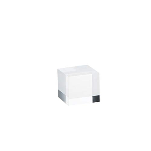 Clear Polished Acrylic Cube Display Block Jewelry Stand Ring Showcase Holder (2" x 2" x 2") - size: 2" x 2" x 2"